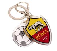 Generico Portachiavi compatibile Roma serie a logo e pallone plastica Calcio sport gadget accessorio zaino idea regalo uomo donna bambino