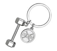 Generico Portachiavi con manubri, portachiavi con manubri,Ciondolo per borsa con con kettlebell design a piastra | Portachiavi per allenatore di fitness per gli amanti del fitness, donne e uomini