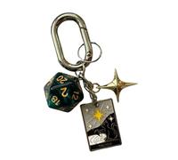 Generico Portachiavi con pentagrammi Tarocchi mistici Accessorio in stile vintage per chiavi o borse Decorazione Halloween Regalo coppia Ciondolo portachiavi gotico