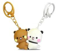 Generico Portachiavi Coppia Kawaii con Magnete Bubu e Dudu, Portachiavi Abbinati Stile Anime, Set da 2 Portachiavi Magnetici per Fidanzato e Fidanzata, Regalo per Coppie (#B)