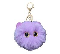 Generico Portachiavi Decorativa - Ciondolo Portachiavi con Pallina in Peluche a Forma di Gatto |, Decorazione da Collezione per Ragazze e Amanti degli Animali - Ideale per Viaggi, Pendolari e