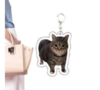 Generico Portachiavi Gatto | Portachiavi in Acrilico Gatto Divertente | Ciondolo da Collezione Ornamento Moda Personaggio Animale per Ragazzi Adulti Coppie Amiche Borsa Zaino Scuola