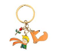 Generico Portachiavi Il Piccolo Principe, Rosa Volpe e Piccolo Principe, Portachiavi ad anello, Portachiavi in metallo, gadget Il Piccolo Principe, Idea regalo Il Piccolo Principe