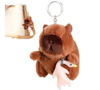 Generico Portachiavi In Peluche Capibara,Animali di Peluche | Ciondolo Ornamento Charm Zaino Regalo San Pasqua Compleanno