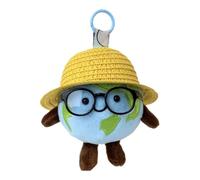 Genérico Portachiavi in peluche - Charm a borsa con disegno della terra - Portachiavi in peluche per borsa per adulti bambini ufficio scuola viaggio vacanza compleanno zaino