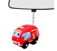 Generico Portachiavi In Peluche | Portachiavi Auto Pompieri In Peluche,Giocattolo Educativo per Bambini Ragazzi Ragazze Accessori Borsa Portafoglio Viaggio Regalo Esterno
