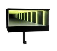 Generico Portachiavi Infinity Garage, portachiavi con lampada LED a specchio Infinity, portachiavo per auto da corsa da parete per esposizione di modelli di auto, adatto per ingresso