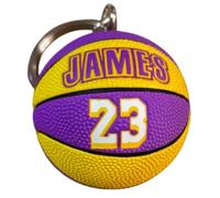Generico Portachiavi James palla pallacanestro compatibile nba basket sport gadget accessorio zaino idea regalo uomo donna bambino