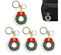 Generico Portachiavi Natalizio Lavorato A Maglia - Ornamento di Lana Fatto A Mano all'Uncinetto, Mini Ciondoli di Babbo Natale, Creativi per Le Vacanze, Pendenti Decorativi per Borse | Decor