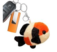 Generico Portachiavi Peluche - Portafortuna Leggero per la Buona Sorte | Charm Borsa Con La Forma Di Pesce In Peluche Femminile,Per Bambini Adulti Donne Borsa a Mano Zaino Viaggio Compleanno