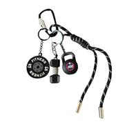 Genérico Portachiavi Pendente, Diametro Per Zaino Fitness, Ornamento Ciondolo Decorativo Per Borse Zaini Telefoni Regalo Unisex, Nero , Consulte la descripción