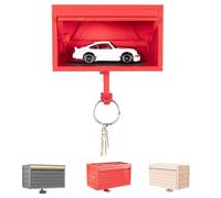 Generico Portachiavi per parete, garage per auto con porta apribile, parete per chiavi, ingresso per rack di facile installazione, piccolo organizzatore e appassionato di porte(pink)