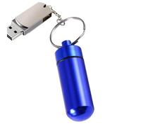 Generico Portachiavi Portatile Per Pillole - Portapillole Portachiavi | Contenitore Per Pillole Da Viaggio Portatile Con Ciondolo In Metallo Con Portachiavï Per Viaggi In Campeggio All'aperto