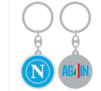 Generico Portachiavi SSC NAPOLI IN METALLO SMALTATO BIFACCIALE AG4IN campioni italia scudetto celebrativo 2024-2025
