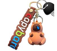 Generico portachiavicapibara - Giocattolo capibara in stile Buddha, ciondolo a forma di porcellino d' | Ciondolo animale da 6,6 cm, divertente portachiaviaccessorio capibara per borse, auto, port