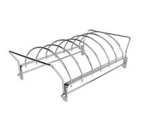 Generico Portacostine per Barbecue, 6 Inserti, in Acciaio, Ampia possibilità di utilizzo, per arrosti Pieghevole antiruggine, per Carne di Maiale, di Pollo e Manzo da Grigliare e affum