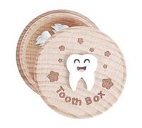 Generico Portadentini per Bambini - Custodia in Legno per Denti da Latte,Porta Denti Per Bambini Regalo Compleanno | Decorazione Memoriale Compleanno Genitori Collezione Ricordo Famiglia