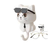 Generico Portafeline - Pioli Meow da appendere | Robusta ferramenta in con supporto adesivo ombreggiato per occhiali e ganci per guardaroba per ombrelli, sciarpe, cappelli e asciugamani, came