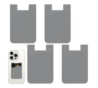 Generico Portafoglio del telefono Stick - Porta della scheda silicone, tasche adesive da 4 pezzi, busta mobile slim | sul portafoglio per gli smartphone con carte di credito ID Travel Work e Carry