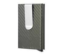 Generico Portafoglio minimalista per uomo e donna-portafoglio RFID sottile, resistente ai graffi, porta carte di credito e fermasoldi, denaro facilmente rimovibile