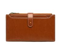 Genérico Portamonete - Portamonete in pelle PU, portafoglio retrò per donne, per carte, documenti di identificazione, chiavi, banca, credito, auricolari, matita labbra, viaggi e affari, marrone