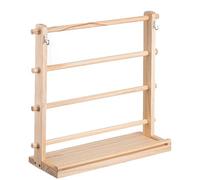 Generico Portanastro Legno | Supporto Bobine Multistrato | Espositore Organizer 4 Livelli per | Porta Rotoli Ideale per Sala Artigianale Pasticceria Fioraio Negozio Decorazioni