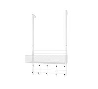 Generico Portaoggetti For Porta Sul Retro Con Cestello Sospeso A 2 Livelli 5 Ganci, Organizer Sopra La , Dietro For Il Bagno(White)