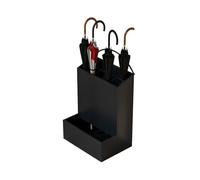 Generico Portaombrelli a doppio strato, portaombrelli di grande capacità, portacanna, for ingresso, casa, ufficio, hotel, centro commerciale(Black,38x25x53cm)