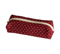 Generico Portapenne Multiuso Con Zip, Astuccio In Tessuto A Scomparto Unico | Portapenne In Tessuto A Pois Con Zip E Scomparto Unico, Astuccio Multiuso Come Trousse E Porta Oggetti
