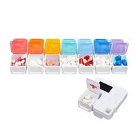 Generico Portapillole Digitale - Dispenser Elettronico Compresse Con Promemoria, 14 Scomparti | Organizer Farmaci Settimanale Portatile Scatola Sveglia Temporizzatore Per Integratori Medicine