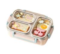 Generico Portapranzo bimbi 3 Scomparti Portatile Riutilizzabile Lunchbox | Contenitore Pranzo Per Scuola Camping Picnic Sport Spiaggia Outdoor Trekking Scalata Viaggio Inverno Lavoro Vacanza Rosa