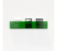 Generico Portariviste da Parete in Acrilico Verde Smeraldo - Versatile Porta brochure e Organizer per Dischi in Vinile, Ideale per la cameretta dei Bambini, scaffale per giornali e espositore per Qua