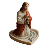 Generico Portarosario della Vergine Maria, elegante scatola da tavolo per rosario della Madonna, decorazione per la casa, base a forma di cuore per riporre il rosario senza che si aggrovigli (C#)
