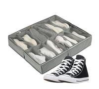 Generico Portascarpe sotto il letto, organizer per scarpe sotto il letto,Contenitore per scarpe pieghevole in tessuto | Portascarpe per 6 paia, divisori per scatole di con maniglie di cop