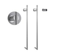 Generico Portasciugamani Elettrico da Parete con Controllo Temp e Timer | Scaldasalviette in acciaio inox con riscaldamento in fibra di carbonio, 40-70°C, timer 1-24 h, IPX6(Brushed Nickel,110V)
