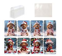 Generico Portasoldi di Natale,Portasoldi di Natale,Portasoldi per carte da soldi per cani da 8 pezzi - Ciondoli natalizi, ornamenti natalizi con buste per albero di Natale