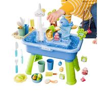 Generico Portauova Scorrevole per Porta del Frigo 4 in 1 Lavello da Gioco per Bambini con Pompa E Acqua, Ordinata Custode della Freschezza Design A Livelli per età 4-8 Compleanno All'aperto Estivo