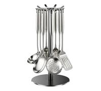 Generico Portautensili da Cucina Rotante Supporto Per Spatole Con 8 Ganci | Organizer Portaoggetti Cucina Per servispaghetti cucchiaio forato mestolo spatola schiacciapatate frusta