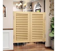 Generico Porte a Battente in Legno massello per Bar, Design a persiana, profondità 90xaltezza 100 cm, divisori Interni a Mezza Vita per Cucina e Bar, spegnimento Automatico, Elegante Decorazione d'in