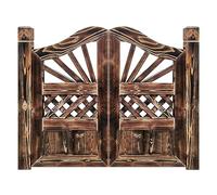 Generico Porte a Battente Retro Café - Porta a Mezza Anta in Legno massello, B/N 110x80 cm, Stile Saloon con Cerniera per la Decorazione della casa, divisorio per Bar in corridoio, cancello per recin
