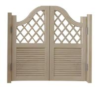 Generico Porte basculanti in Legno massello Personalizzabili con Cerniere, Design a persiana, Chiusura Automatica, perfette per l'ingresso di Bar o cucine (L46 x A39)