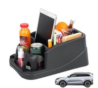 Generico Porte-gobelet de banquette arrière pour voiture, compartiment de rangement central avec boîte de console, plateau large et fonctionnel | Organisateur d’accoudoir pour accessoires
