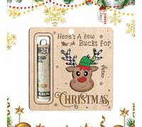 Generico Porte-monnaie Noël | Charme cerf décoratif | Mini accessoire Bois créatif | Ornement festif amusant Suspension sapin | Décoration artisanale Cadeau Hiver fête Maison Bureau