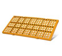 Generico Posatoio di Plastica Giallo per Gabbie, polli, Conigli. Kit Composto da 4 Pezzi. Componibile, Facile da Montare dalle Dimensioni di cm 35 x 50 x 1.5 h