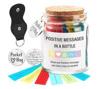 Generico Positive Affirmation Bottle, Inspiration Message Jar, 3.31x2.72 inches Daily Uplifting Notes, Emotional, Decorative Keepsake Design for Sister, Daughter, Wife, Self Care Use