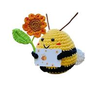 Generico Positive Bee - Positive Animals Bee Crochet Dolls | Cute Dolls Supportive Desk Decor With Card | For Women Mother Kids Teachers Christmas Thanksgiving Party Favors