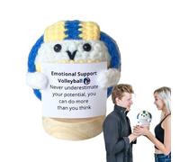 Generico Positive Crochet | Palla Da Maglia Con Citazione Ispirazionale - Decorazione Anti Stress Con Citazione Ispirazionale Per Casa Ufficio Regalo Casa Nuova