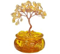 Generico Positive Energy Crystal Tree, Handmade Stone Money Tree Bonsai with Ceramic Base, Unique Wire Wrapped Wealth Abundant Crystal Trees Sculpture (Style8, 6 * 6 * 10 cm/2.3 * 2.3 * 3.9 in)