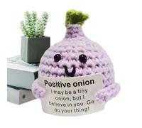 Generico Positive Häkelpuppe - Niedliche Gehäkelte Figuren Aus Polyester, Handgearbeitete Kuschelcharaktere Für Kinder | Weiche Deko Für Kaninchen, Zwiebelfigur, Blaubeere, Kleine Für Geburt