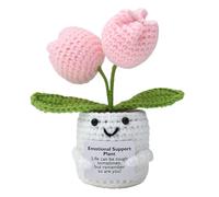 Generico Positive Knitted Flower Doll - Lightweight Inspirational Crochet Ornament, Motivational Handmade Decor, Supportive Plant Doll | Decorative Gift for Men Women Desk Shelf Bedroom Living Space